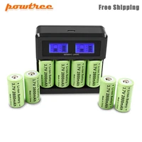 powtree 16340 2800mah li ion 3 7v rechargeable battery cr123a rcr 123 icr for flashlight cell camera batteries