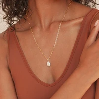 14k gold filled natural baroque pearl necklace handmade jewelry choker pendants femme kolye collares boho women necklace