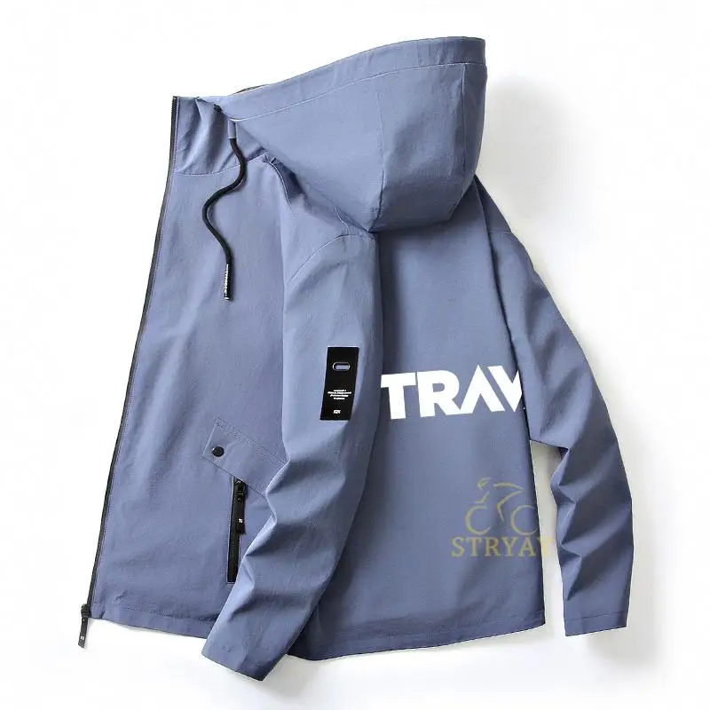 

Strava Men Jacket Breathable Breathable Short Wind Cycling Jacket Hooded Bicycle Clothing Men Fashion Outdoor Sport Windbreaker
