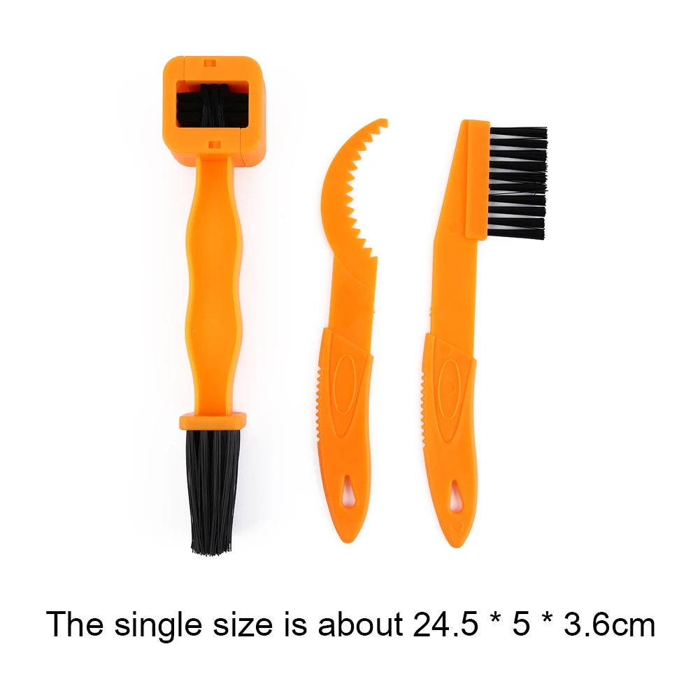 

3pcs Mountain Bicycle Cleaning Kit Chain Cleaner Brushes Scrubber Wash Tool