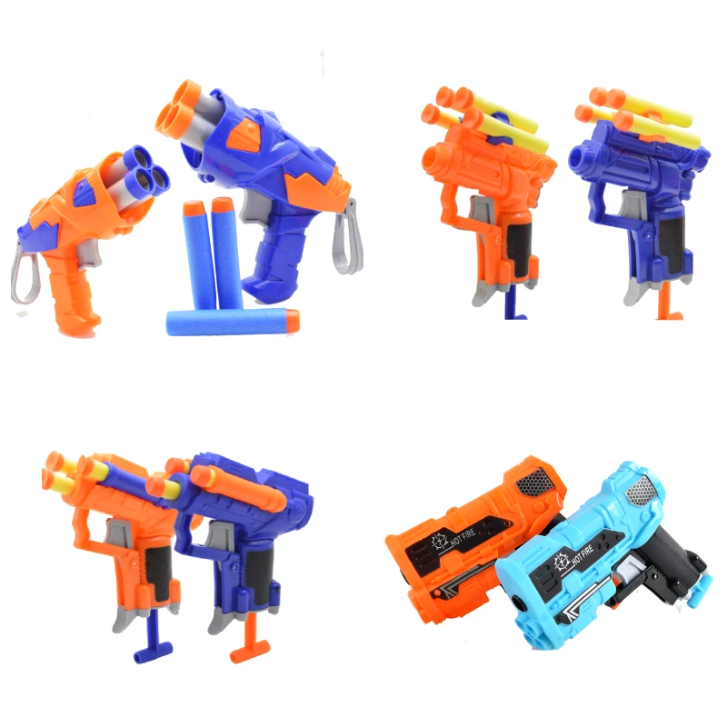 1 шт. 2 мягкие пулеметные пистолетные игрушки уличная битва игрушечное оружие АБС