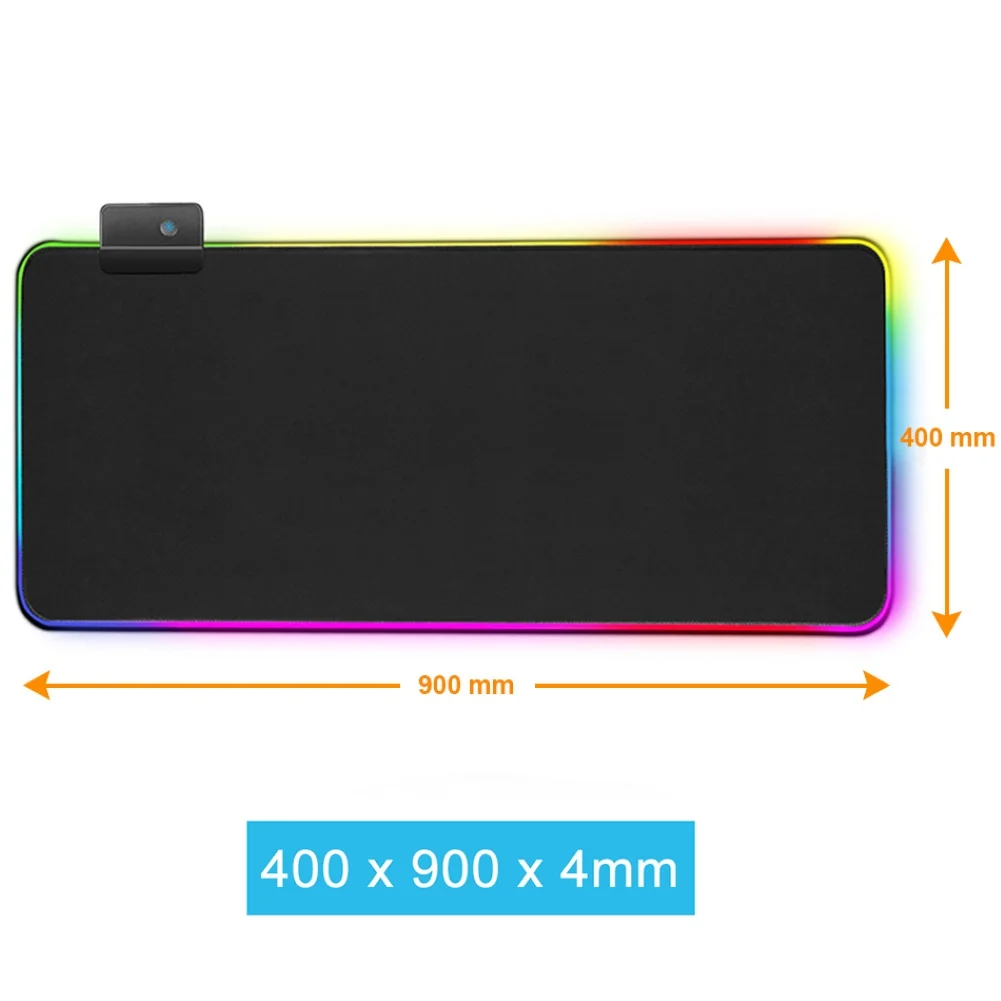 

LED Luminous Colorful Lights RGB Gaming Mouse Pad Keyboard Mat for Computers