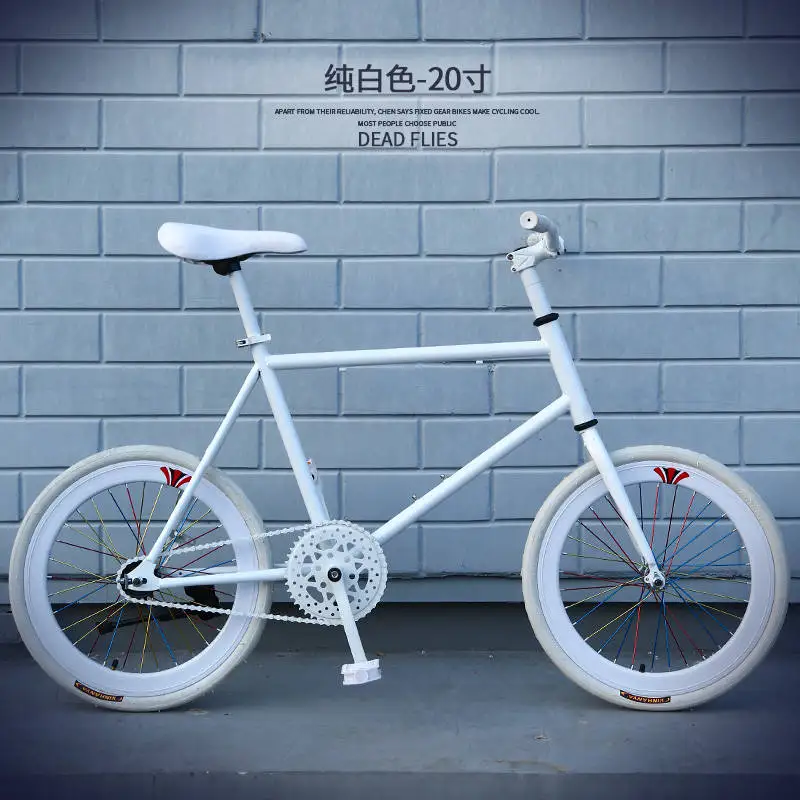 X-Front бренд углеродистая сталь 20 дюймов колеса задние педали тормоза fiets fixie женский дорожный велосипед фиксированная передача детский велосипед - Цвет: white