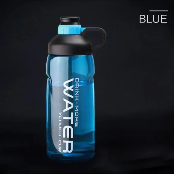 E 2000 мл большой емкости бутылки для воды bpa Бесплатный тренажерный зал фитнес чайник Открытый Кемпинг пикника велосипед Велоспорт скалолазание шейкер бутылки - Цвет: E
