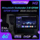 Автомобильный радиоприемник Ownice 6G + 128G Android 10,0 для Mitsubishi Outlander 3 III GF0W 2018 - 2021 мультимедийный плеер видео 4G LTE GPS Navi