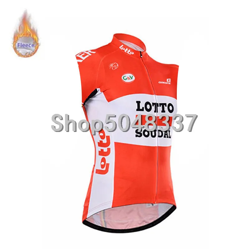 2019 lotto команды Зимние теплые флисовые вепродуваемые жилеты для велоспорта 3