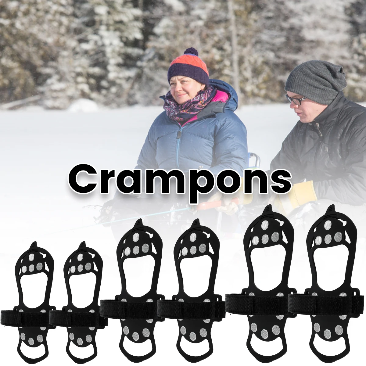 

Захваты для льда, микрошипы, снег зажимы, сцепляющие скобы для обуви с 11 шипами, скобы