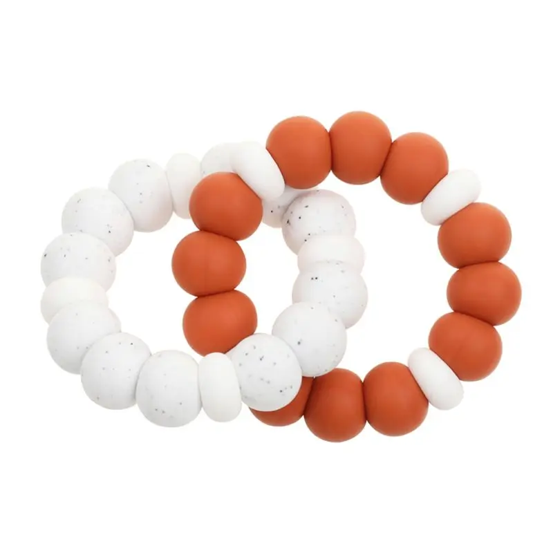 

Food Grade Silicone Beads Baby Teether Bracelet Teeth Tooth Sensory Chewing Toy XX9E
