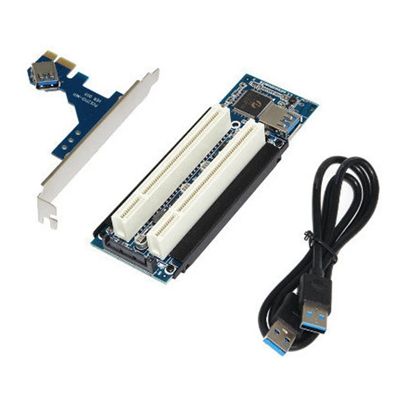 

Riser Adapter Card PCI E to Dual PCI Slot PCI-E to PCI Extender Riser Card Support Capture Card for BTC Mining