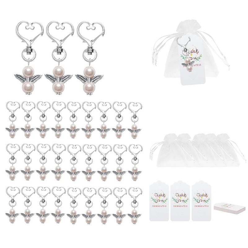 

30Set Lucky Guardian Angel,Guardian Angel Keychain,Guardian Angel Keepsake,Baby Shower Gifts for Guests