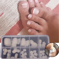 acrylic pointed false toe nails naturalwhitetransparent tips feet full nail manicure kits nail art decoration box package