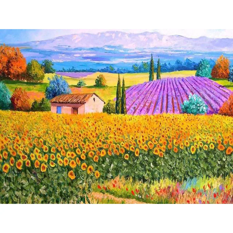 

5D DIY Diamond Embroidery House Full Square Diamond Painting Village Landscape Cross Stitch Mosaic Home Decorations