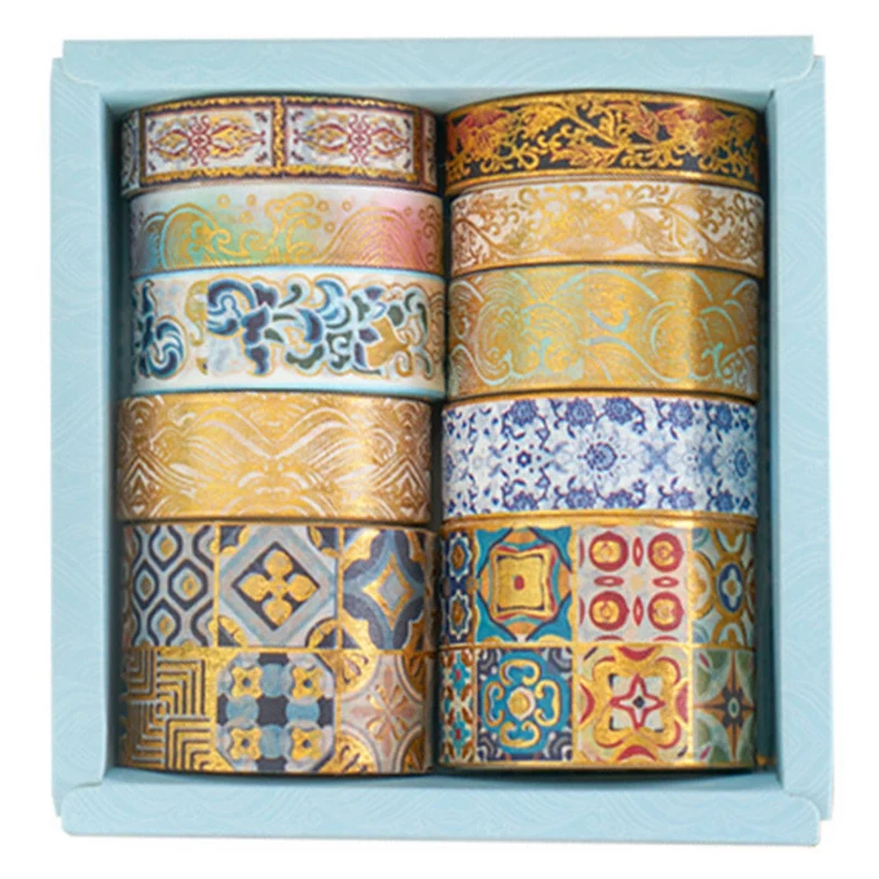 

10PCS Washi Tape Gift Box Scrapbook Decoration Masking Tape Creative Art Handbook Material DIY Stickers