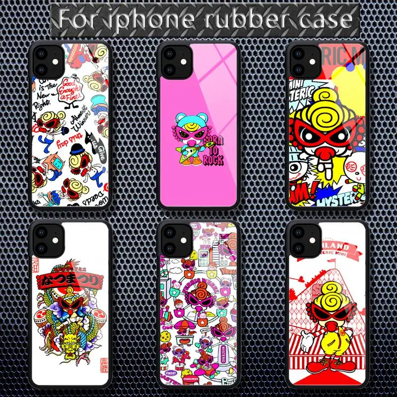 

Japan Fashion hysteric mini cute Phone Case Rubber for iPhone 12 11 Pro Max XS 8 7 6 6S Plus X 5S SE 2020 XR 12 Mini case