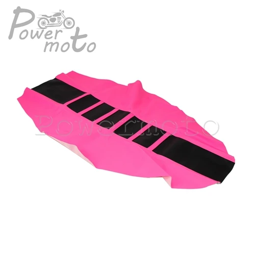 Pink Dirt Pit Bike ребристые нескользящий мягкий чехол для Kawasaki Honda Yamaha Suzuki KLE KLR KX CRF CR WRF WR YZ DRZ RM 125/150/250/450 - Цвет: Pink