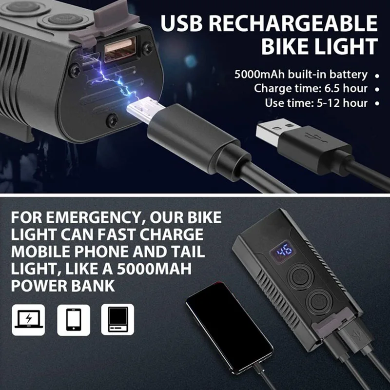 QB201 Велоспорт велосипед светильник Светодиодные фары для велосипеда s спереди