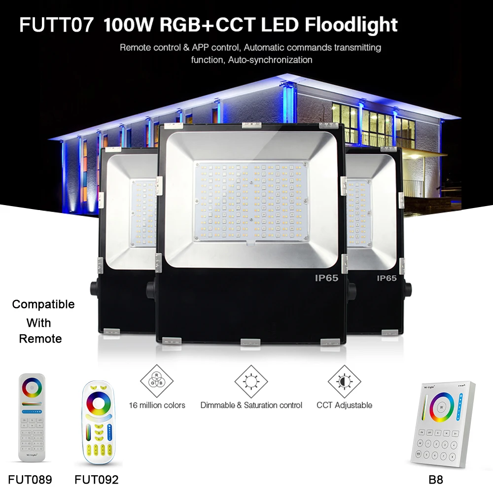 Светодиодный прожектор MiBOXER FUTT07 100 Вт IP65 водонепроницаемый RGB + CCT светодиодное