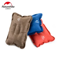naturehike inflatable air pillow suede camping pillow portable travel outdoor hiking car trips backpacking headrest lounge break