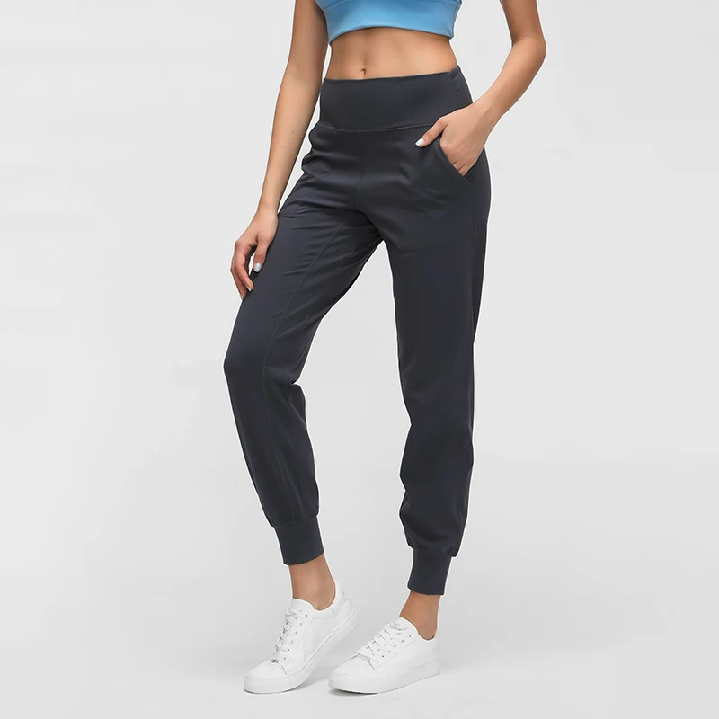 

NWT 2021 Women Naked-feel Fabric Loose Fit Sport Active Back waist Lounge Jogger Butter Soft Leggings with two side pockets