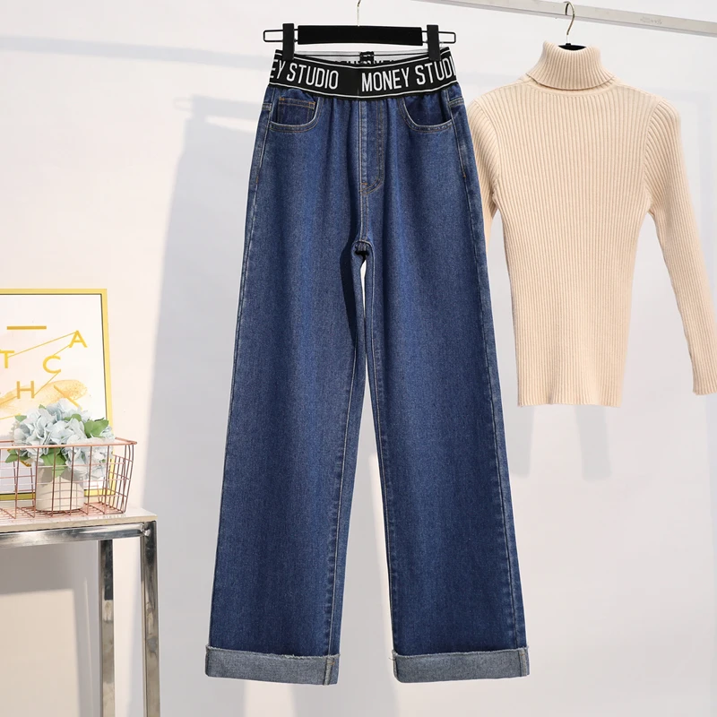 

Loose Streetwear Large Size Wide Leg Pants 2020 New Summer Casual Jeans Woman Long Trousers Cowboy Female