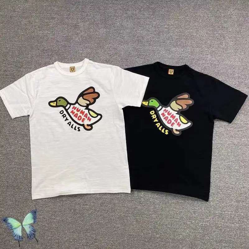 

HUMAN MADE T Shirt Green Head Flying Duck Print Small Neckline T-shirt