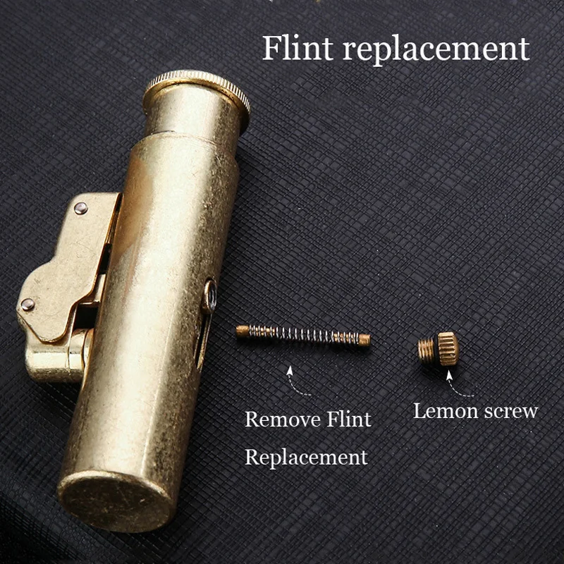 Латунная Зажигалка винтажная Ретро многоразовая масляная керосиновая Мини