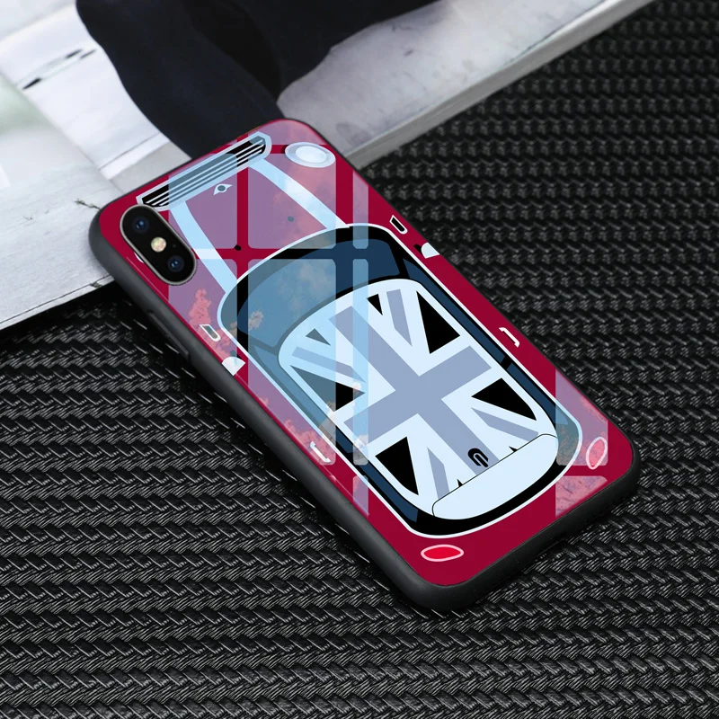

Tempered glass Mini Cooper Phone Case for iphone 12 11 pro max