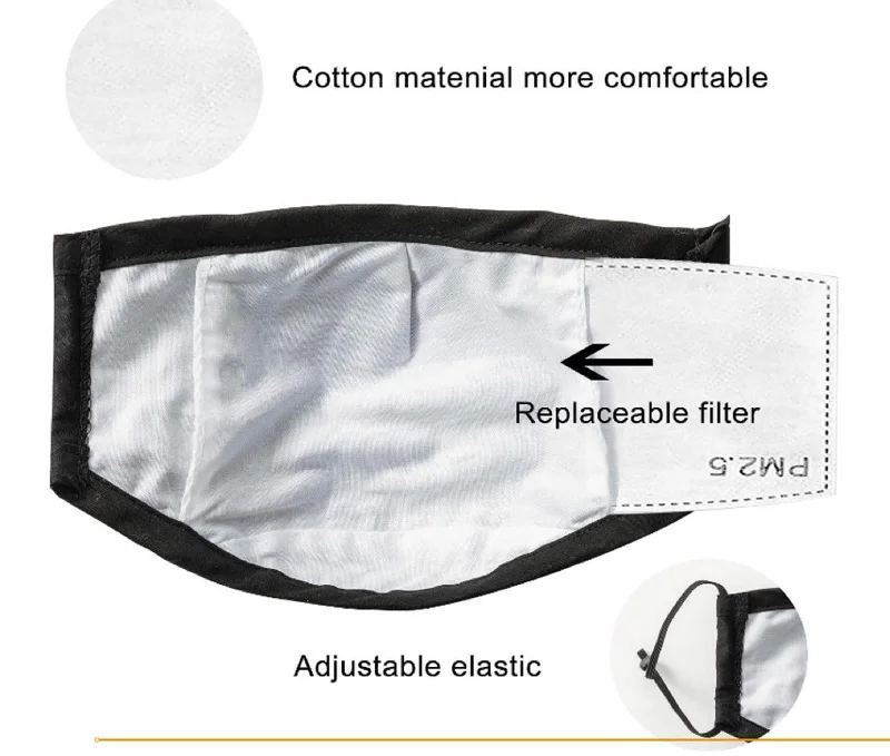 Маска для лица против пыли взрослых и мужчин многоразовая маска моющаяся