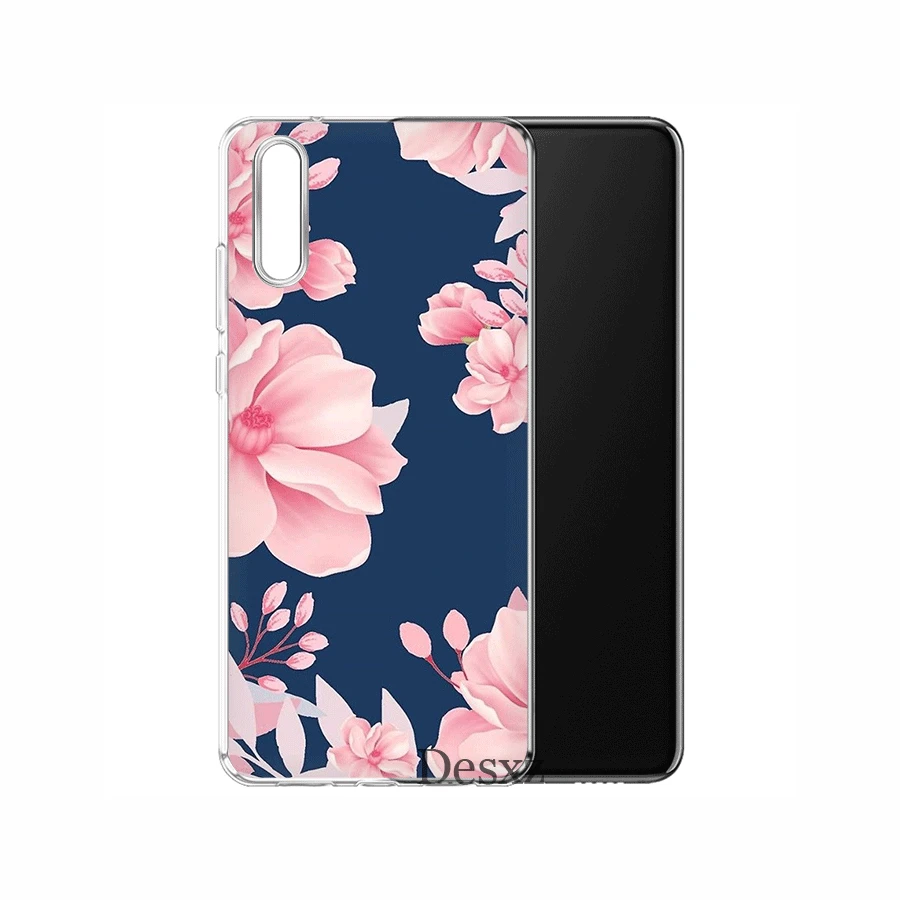 Чехол для мобильного телефона huawei P Smart Z Plus P30 P20 P10 P9 P8 Lite Pro Жесткий чехол цветок