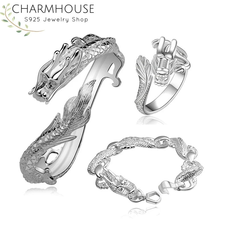 Комплект украшений Charmhouse из серебра 925 пробы набор 3 предметов для мужчин и женщин