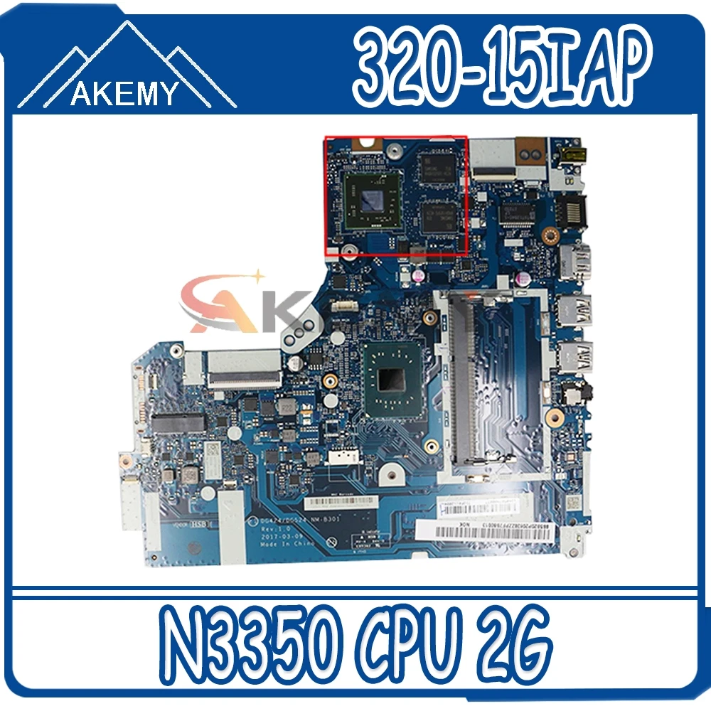 Материнская плата для ноутбука Lenovo IdeaPad 320-15IAP с процессором SR2Z7 N3350 2G DG424 DG524 NM-B301 FRU