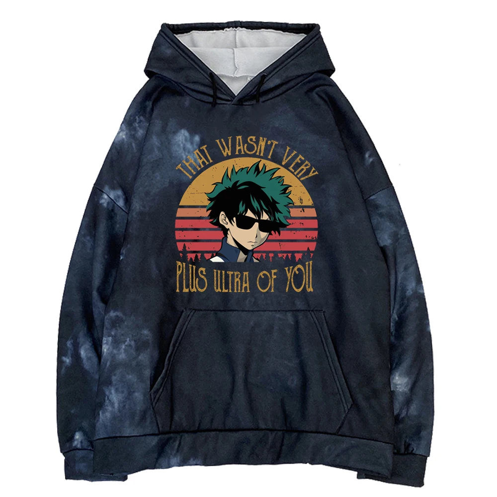 

Anime Hoodies Women/Men My Hero Academia Funny Sleeve Hooded Sweatshirt Men Hoodies