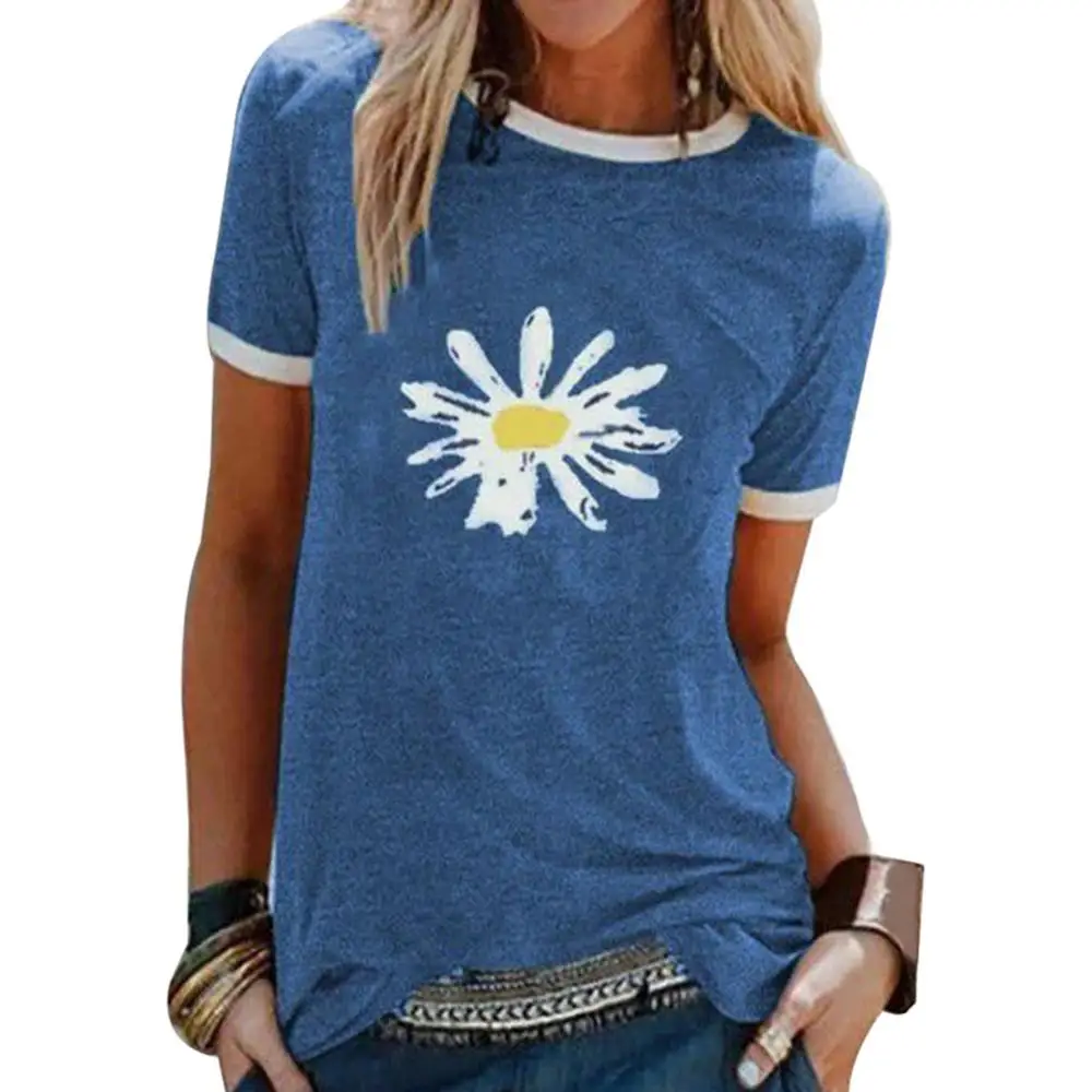 70% Лидер продаж Женская Повседневная летняя футболка с круглым вырезом короткими