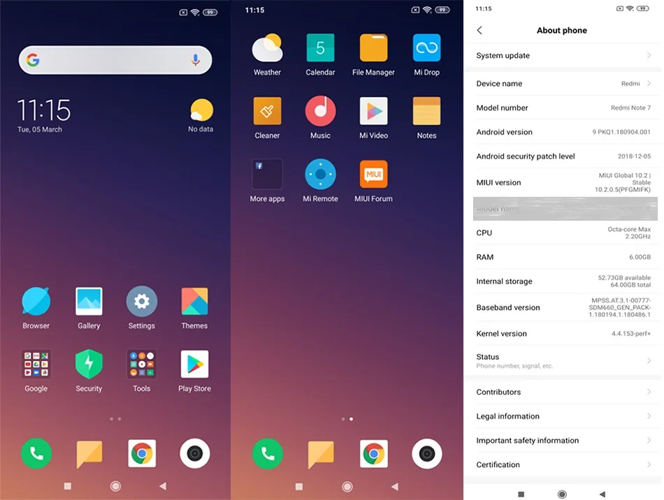 Глобальная версия Xiaomi Redmi Note 7 4GB 64GB Смартфон Snapdragon 660 Octa Core 4000 мАч 6," 2340*1080 48MP+ 5MP мобильного телефона