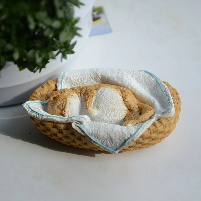 Повседневная коллекция милый мультяшный Кот фигурка животного миниатюрное