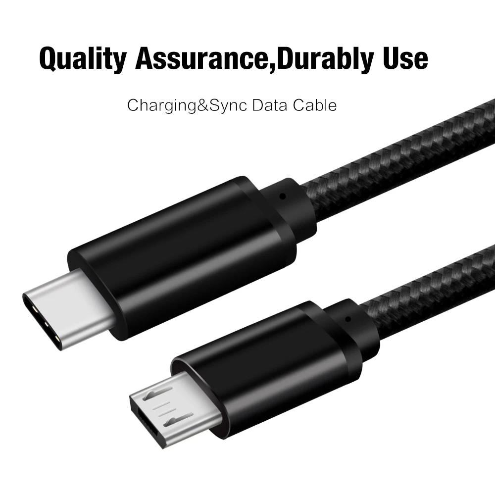 Фото Качественный нейлоновый кабель Micro USB 1 м 3 А высокопроизводительный для быстрой Качественный нейлоновый кабель Micro USB 1 м 3 А высокопроизводительный для быстрой