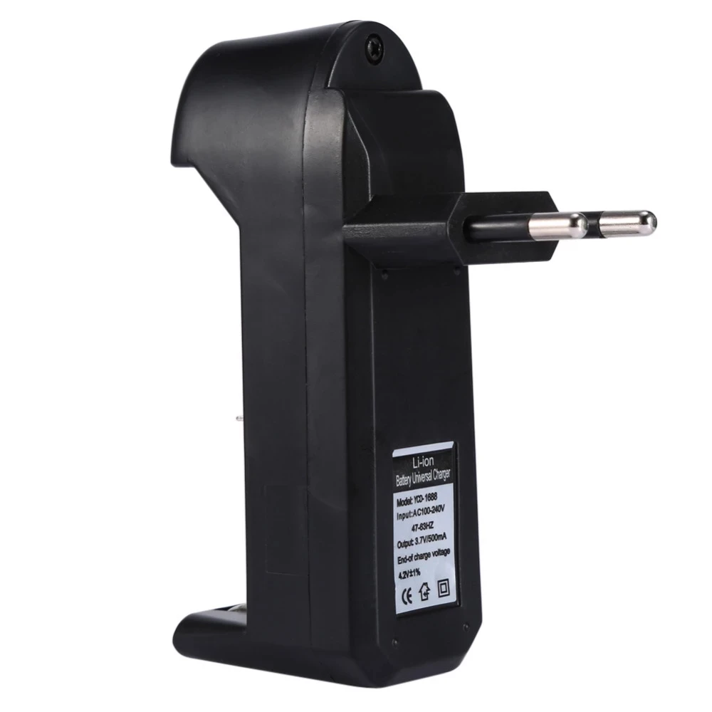 

1pcs Universal EU Charger for 3.7V 18650 26650 16340 Rechargeable Li-ion Battery Single Slot Automatic Charger