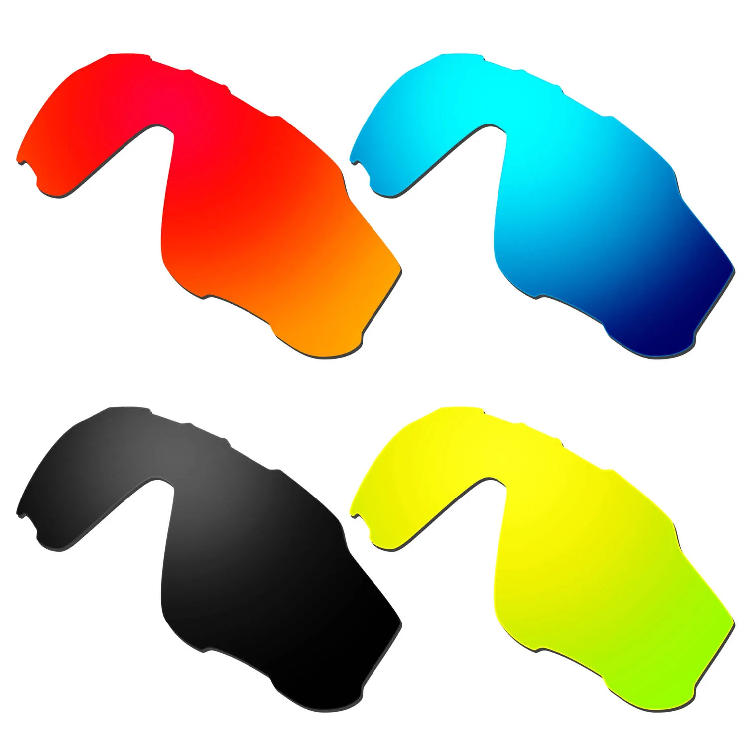 HKUCO Red/Blue/Black/Gold Polarized Replacement Lenses For  Jawbreaker Sunglasses  Increase Clarity