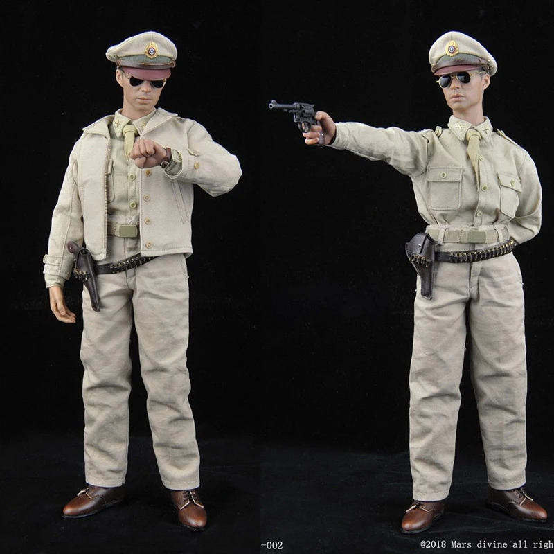 

1:6 Scale Male Full Set Action Figure G-002 Military model accessories Kuomintang army captain Regular summer clothes set