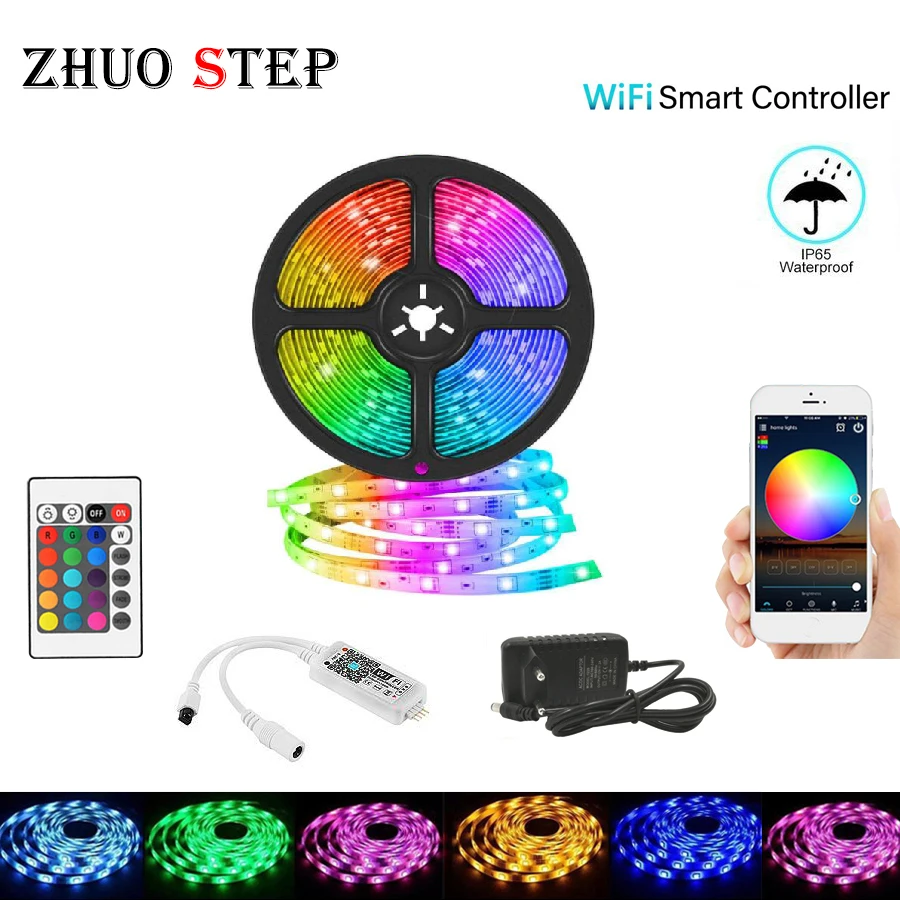 Wifi Светодиодный светильник 10 м 5 SMD диодный светодиодный ленточный RGB 2835 5050