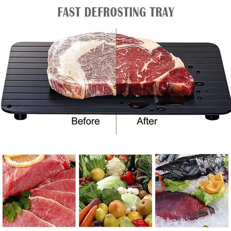 Быстрое размораживание лоток размораживайте стейк льда Еда Мясо Фрукты быстрая
