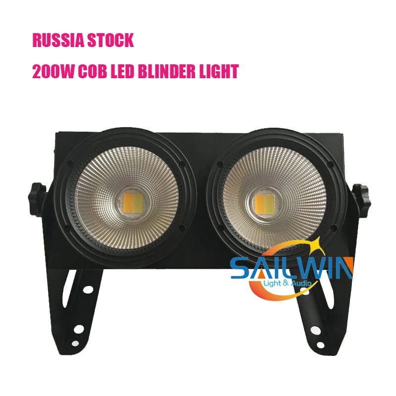 Россия сток 2X100W COB 2в1 Warmwhtie/Coolwhite светодиодный сценический светильник DMX 200W Blinder DJ