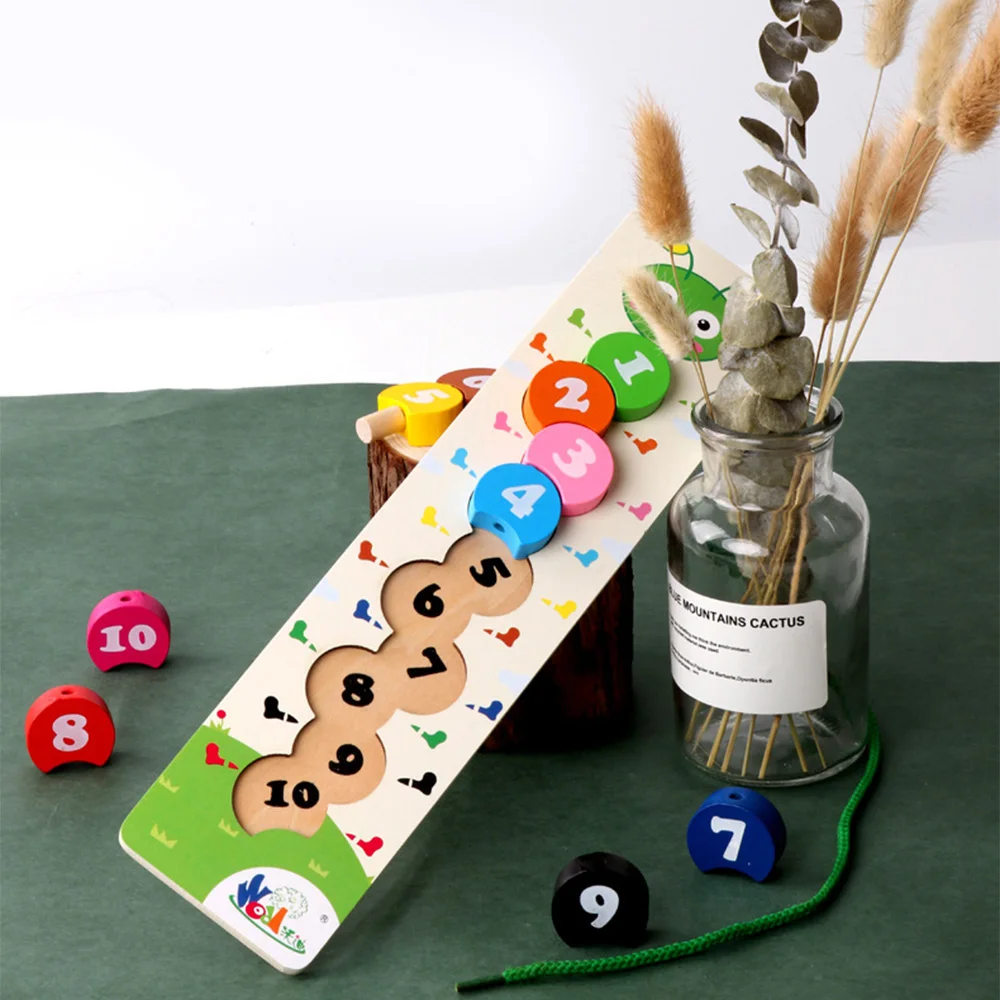 Деревянные игрушки для малышей игрушка сделай сам номер гусеница вязание нить