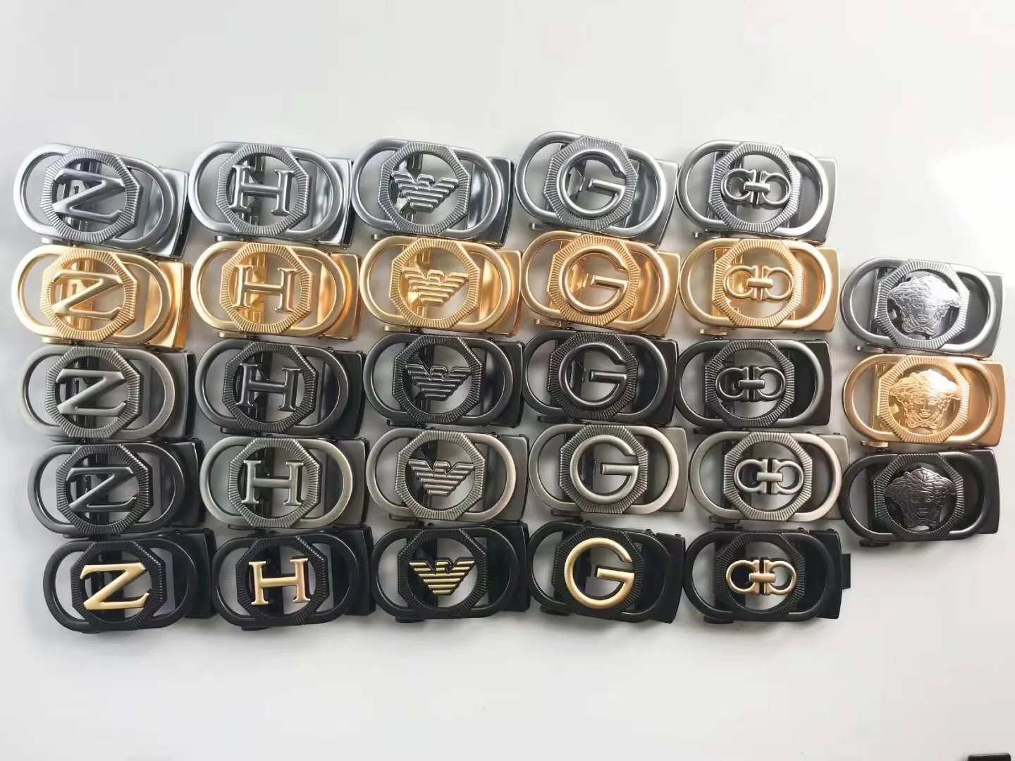 

Men's leather fashion luxury gold alloy automatic PU belt buckle men's belt buckle 40mm high end hardware accessories