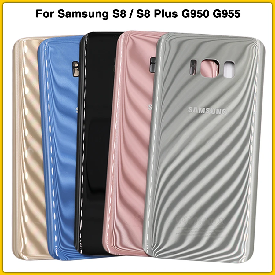 Чехол для задней панели S8 для samsung S8 G950F G950 S8 Plus S8+ G955F задняя крышка для батареи стеклянная крышка корпуса