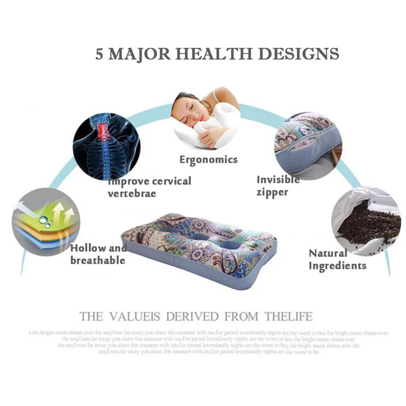 Подушка из грубой старой ткани с тремя отверстиями подушка для ушей чистой