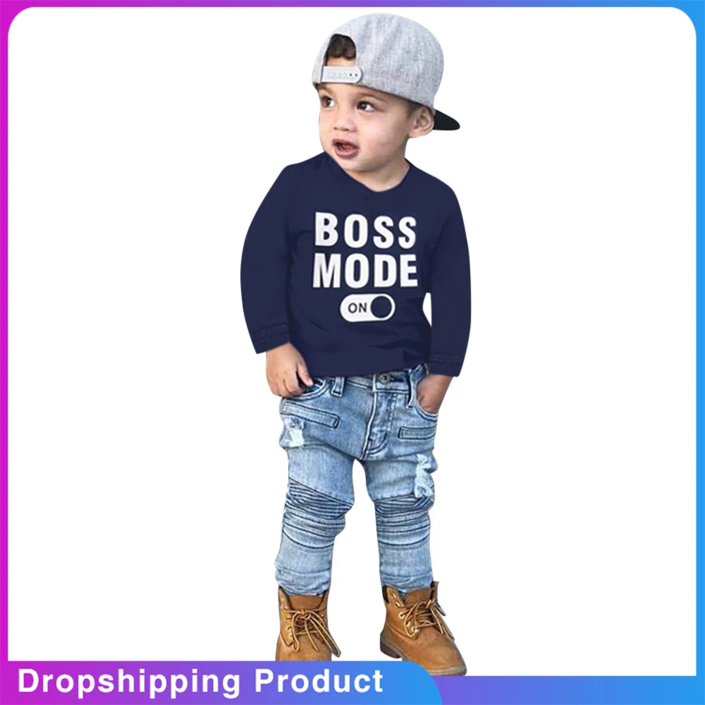 Cartoon Letters Long Sleeve Cotton Fashion Kids T-Shirt Boy T-Shirt Spring Round Neck Casual Girls T-Shirt Camiseta chico S-NEW