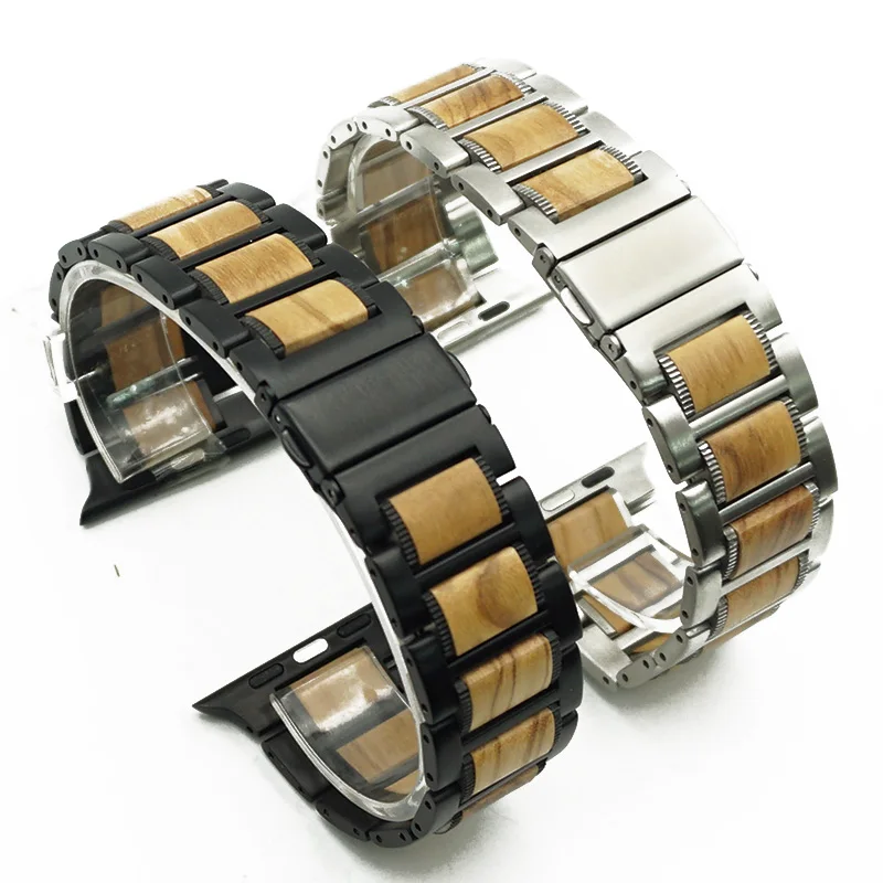 Для Apple Watch 38 мм 40 42 44 металлический ремешок для часов из нержавеющей стали Мужские