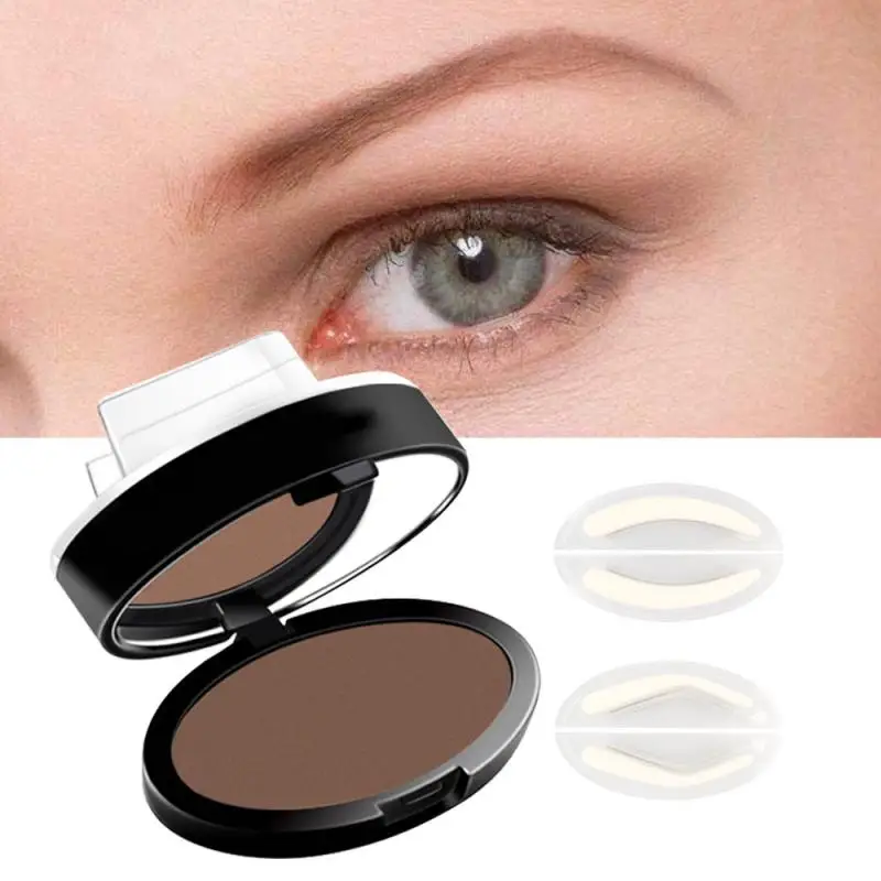 Прямая поставка набор для макияжа бровей пудры штамп Модная уникальная пудра с