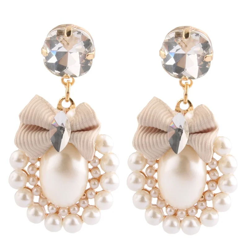 

Drop Earring Pearl Earrings for Woman Long Tiger Brand Earrings Parel Oorbellen Bohemia Charm Fashion Jewelry 2018